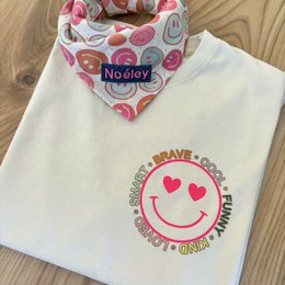 Bandana - Smileys Pink