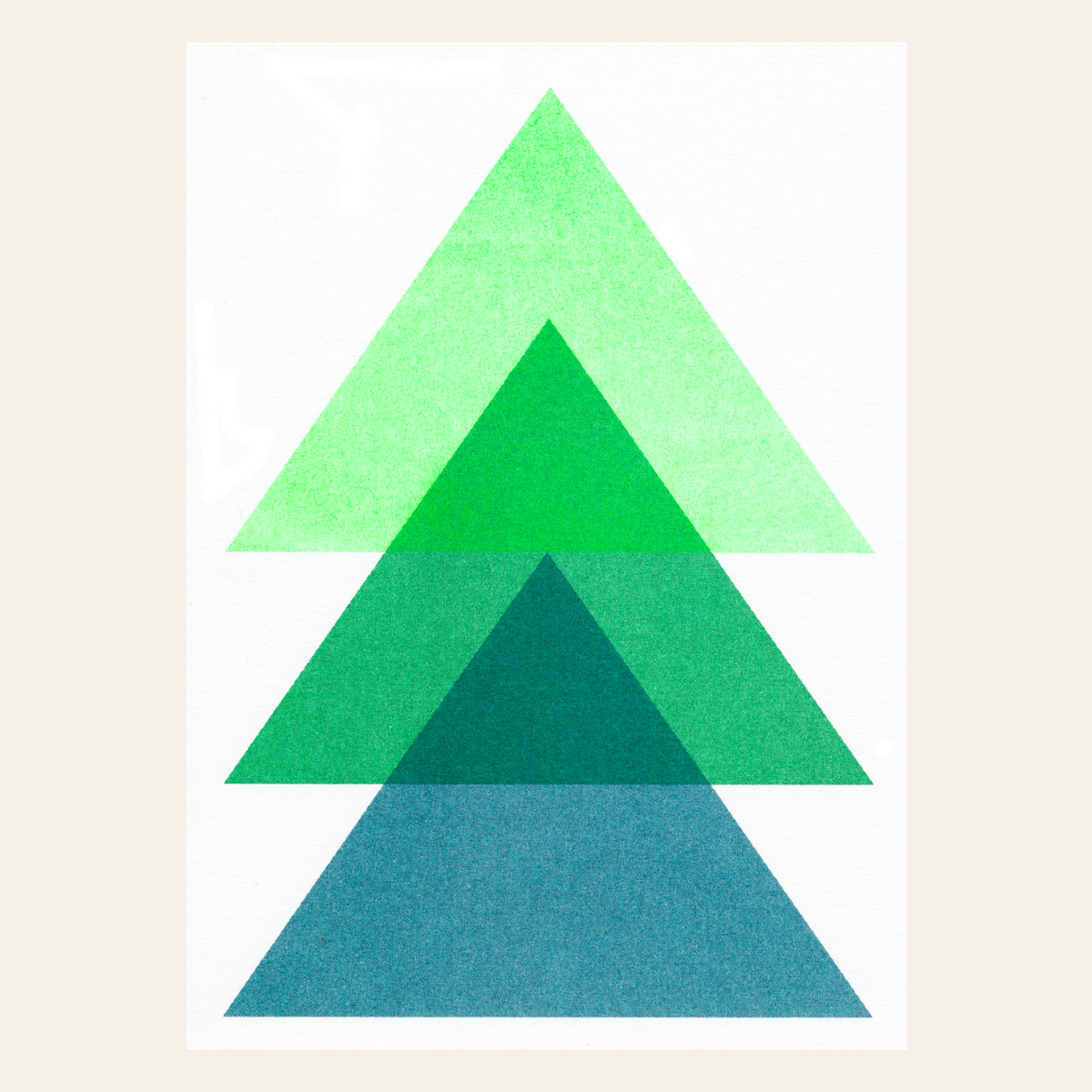 Risography Postcard - Fir - Din A6