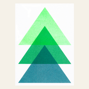 Risographie Postkarte – Tanne – DIN A6