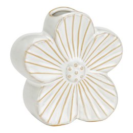 Vase flower made of porcelain, white (b/h/t) 10x10x4cm