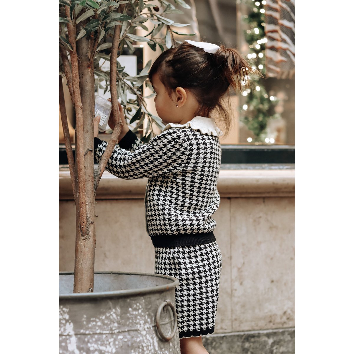 Pantalon ensemble pied-de-poule Harper