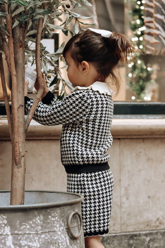 Pantalon ensemble pied-de-poule Harper