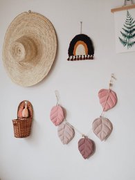 Guirlande de Lin « Rose » avec Feuilles