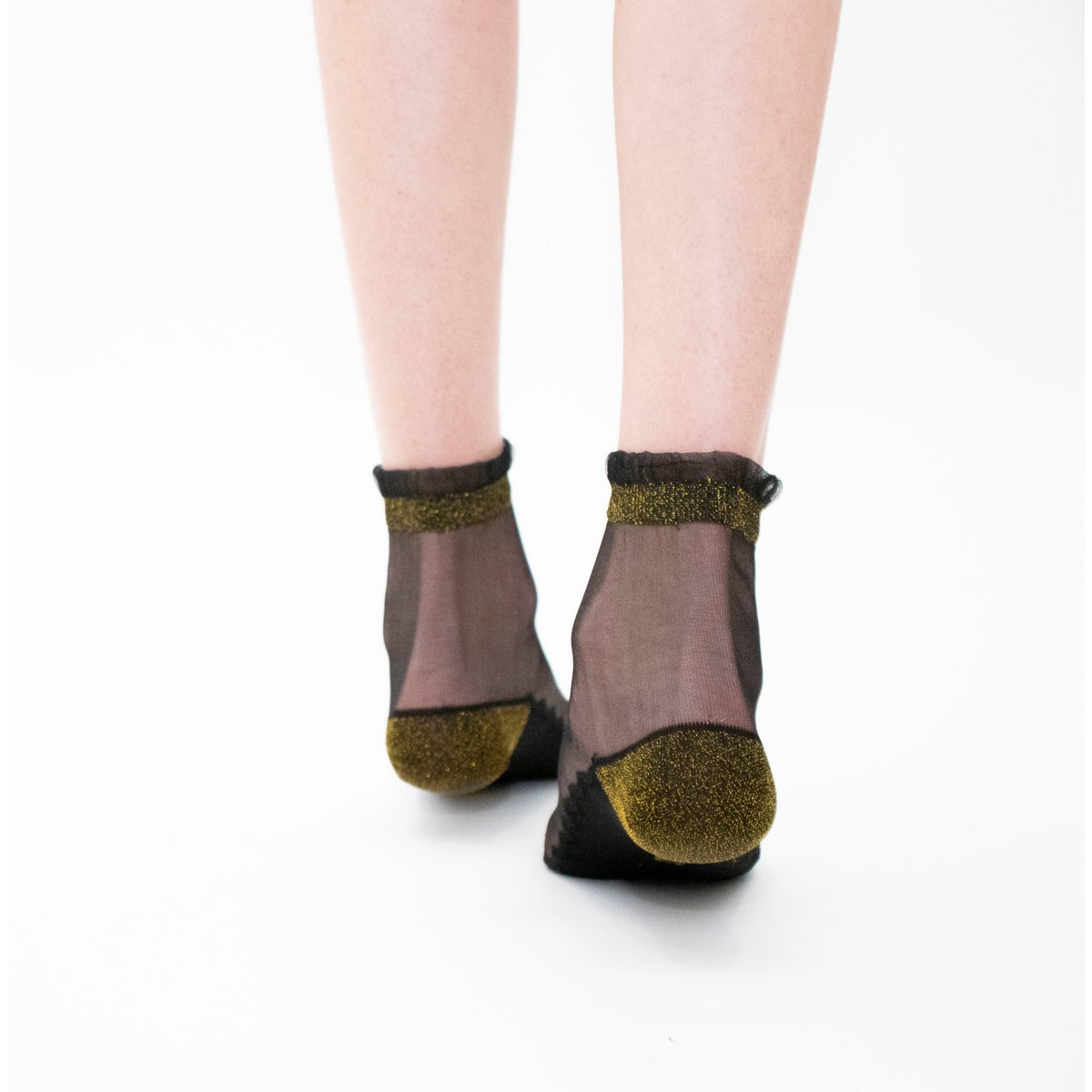 Shine - Gold - Women's socks in ultra-resistant voile