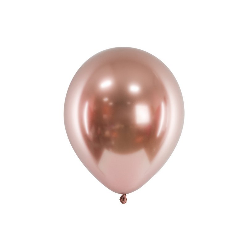 Chromballons Roségold - Beutel 50 Stück