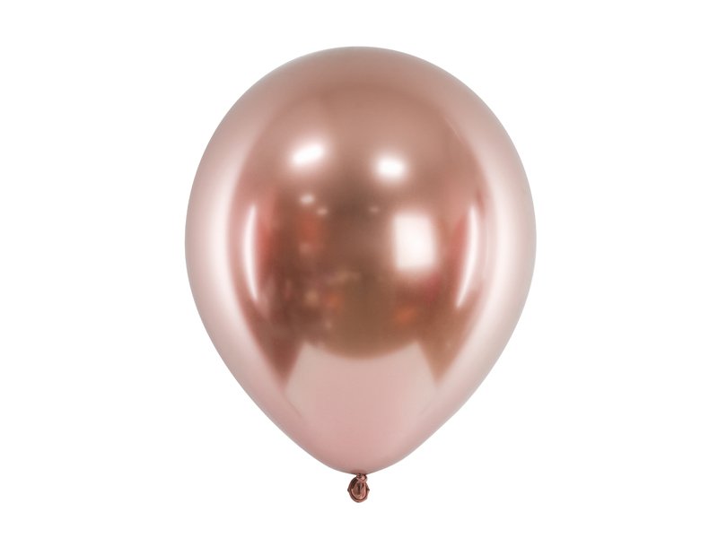 Chromballons Roségold - Beutel 50 Stück