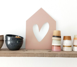 House olive green heart