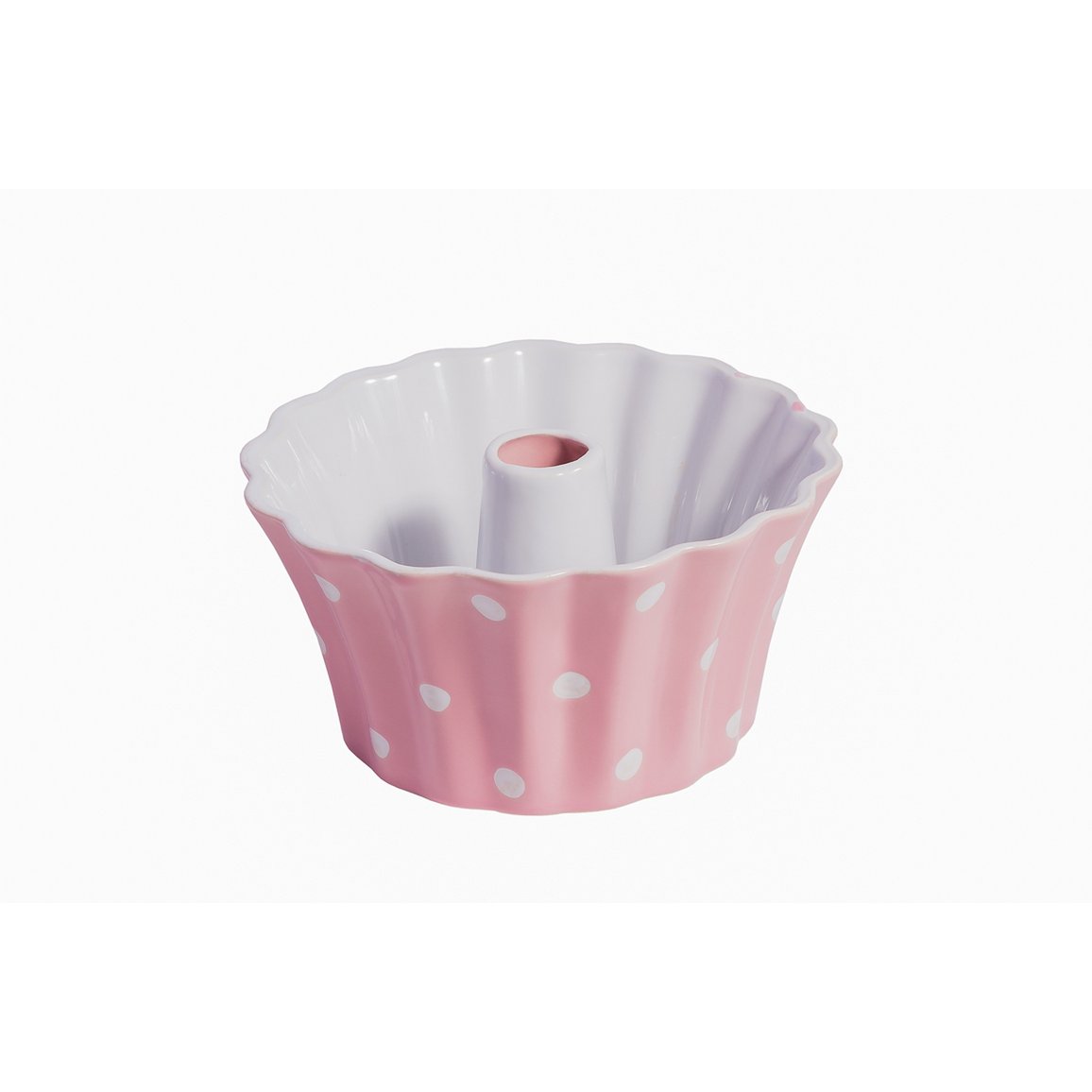 Petit plat rond rose pastel à pois Isabelle Rose