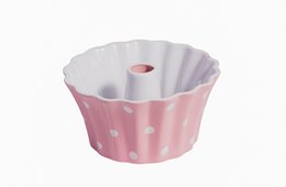 Plato pequeño redondo rosa pastel con lunares Isabelle Rose