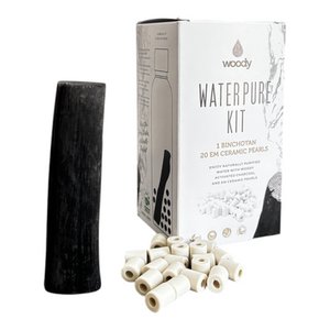 Waterzuiveringskit - 1 Binchotan Active Coal & 20 keramische parels em em