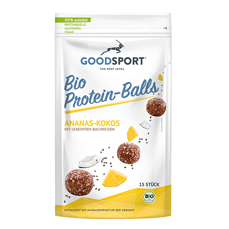 Bolitas de proteína BIO, coco piña, trigo sarraceno germinado