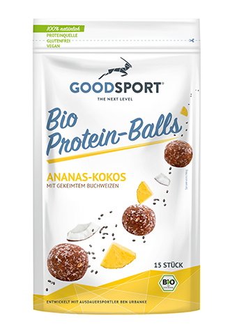 ORGANICZNE kulki proteinowe, kokos ananasowy, kiełki gryki