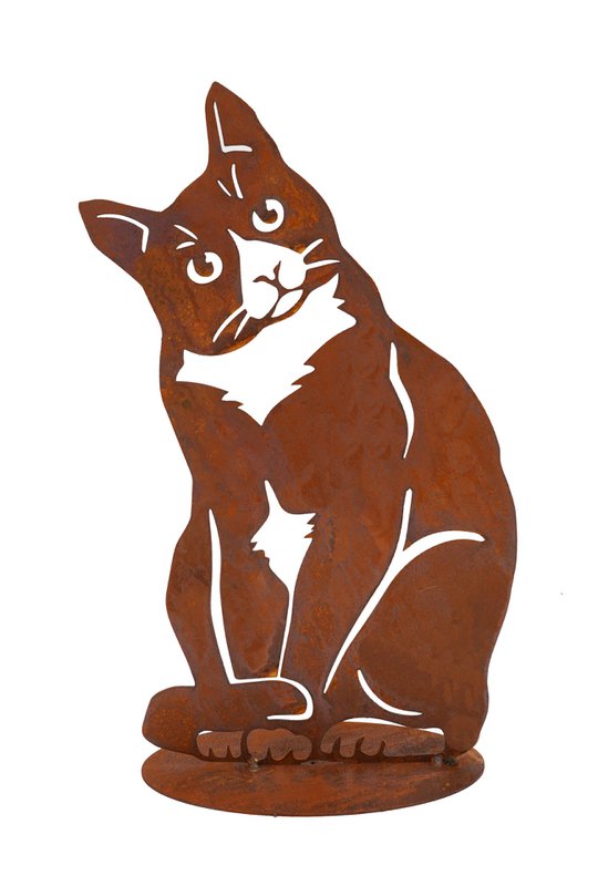 Cat Leonie lavet af rustfrit stål i Coten stål look
