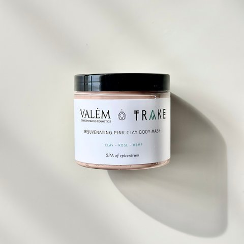Pink Clay Body Maske - Verjüngende Formel mit Rose & Calendula - 200 g | Entgiftung, glatt, vegan