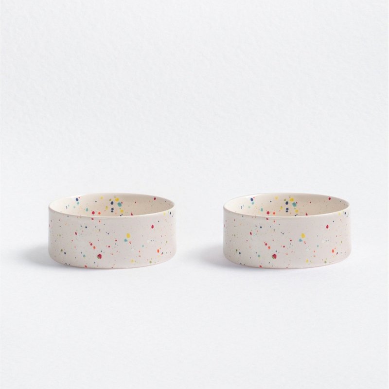 New Party Pet Bowl 14cm Set 2 White