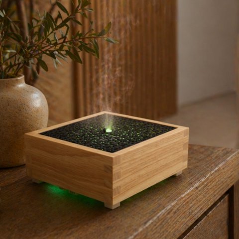 Ultrasonic Diffuser – Kaori – Scents and Essential Oils – Real Wood Base – Cleans the Air – Gift Idea