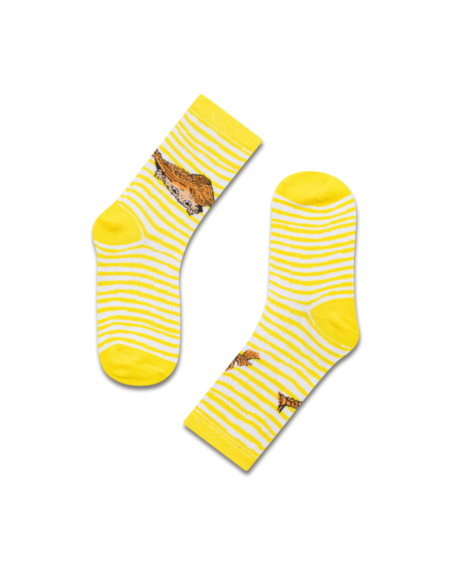 koaa – Pippi Calzelunghe Stripes – Easy Calzini giallo/bianco