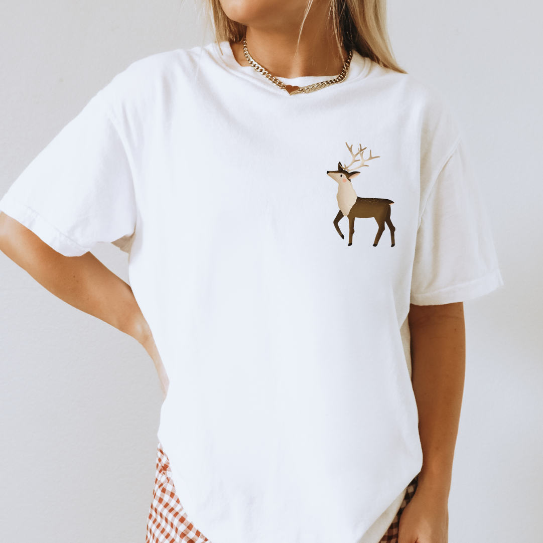 T -Shirt Reindeer Norway - Deer regalo Gift da regalo per camicia di Natale in cotone biologico