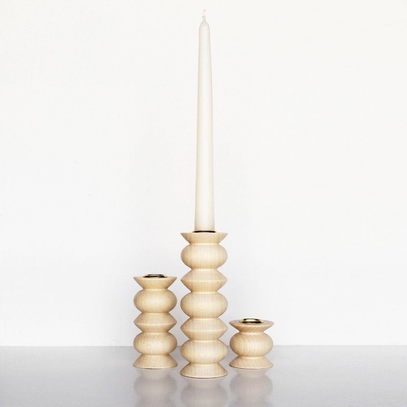 Totem Wooden Candle Holder - Tall Nº 5