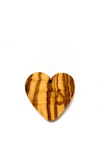 Hanger Moederdag hart plat van olijfhout Valentijnsdag