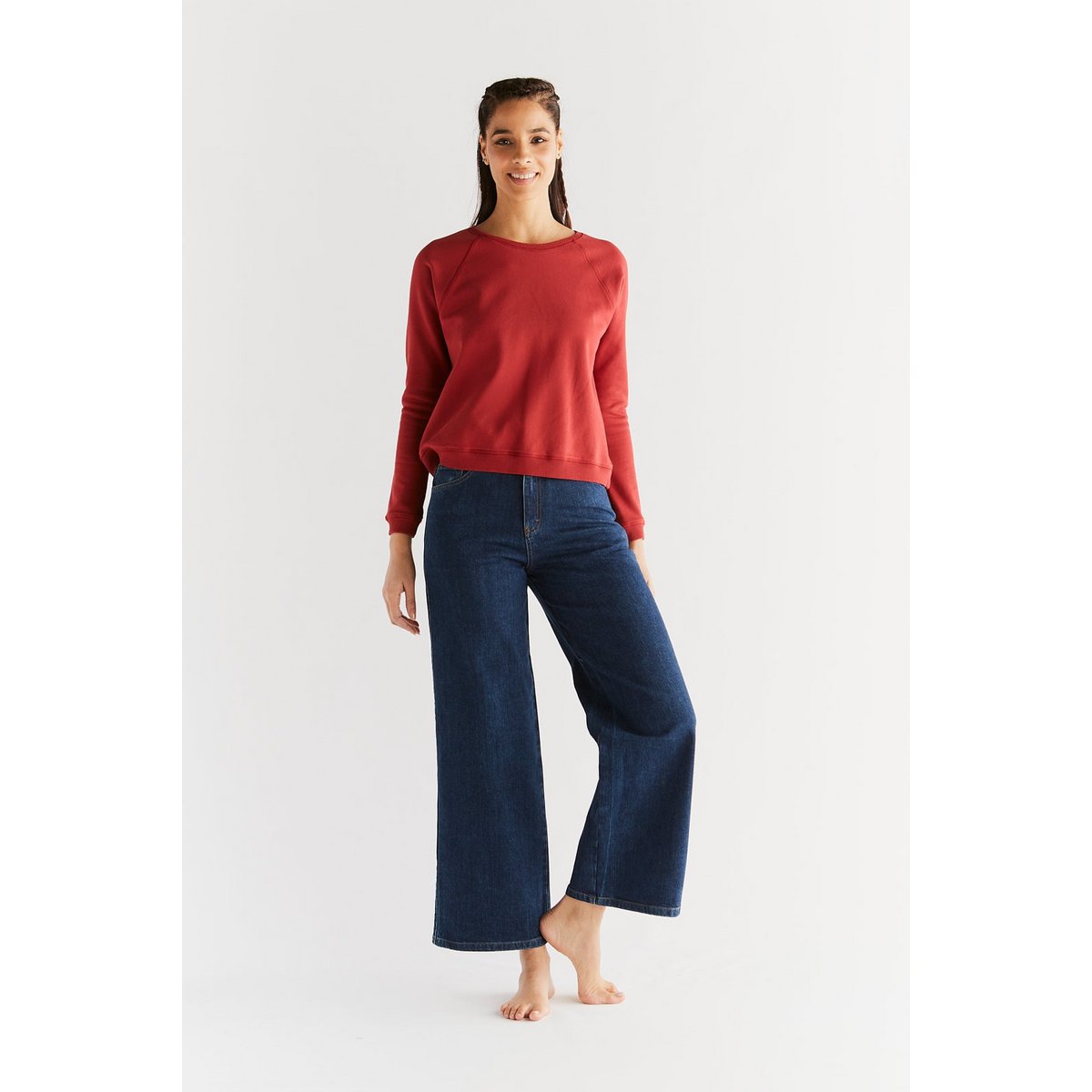 WE1009-231 | Dżinsy Damen z szeroką nogawką – Lapis Blue