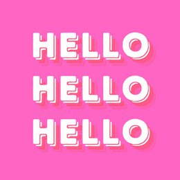Forex Tile 10x10cm - Hello - %23101030001
