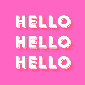 Forex Tile 10x10cm - Hallo - %23101030001
