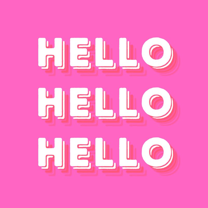 Forex Tile 10x10cm - Hello - %23101030001