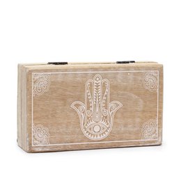 Wholesale Wooden Boxes and Trays with Buddha & Hamsa Design
