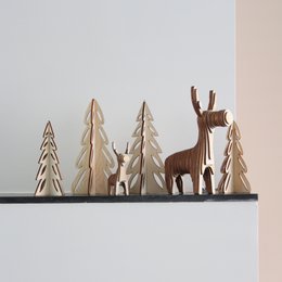 Sapins de Noël en bois - Trois