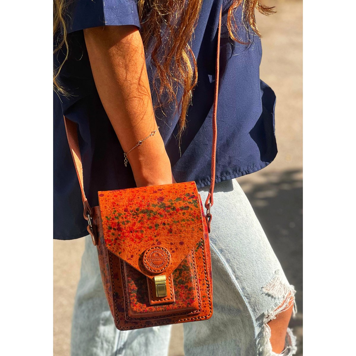 Handmade Genuine Leather Crossbody Bag - Leather bag