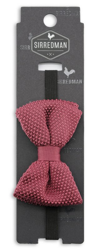 Pajarita de punto para niños Sir Redman malva