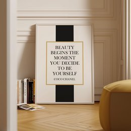 Poster: Beauty begins the moment you decide to be yourself