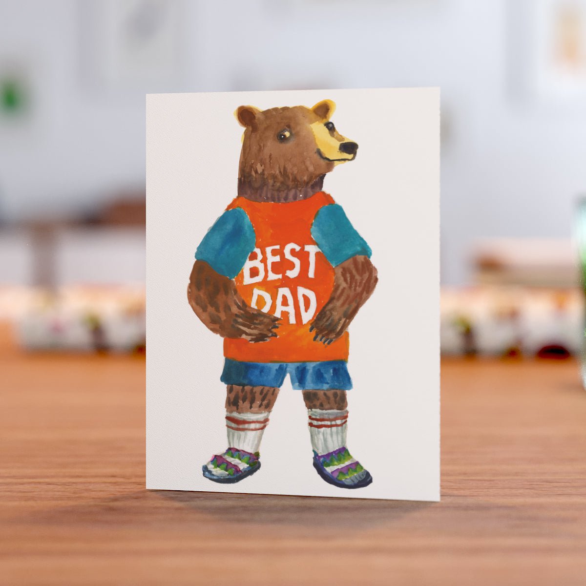 Best Dad Bear - Fathers Day Card