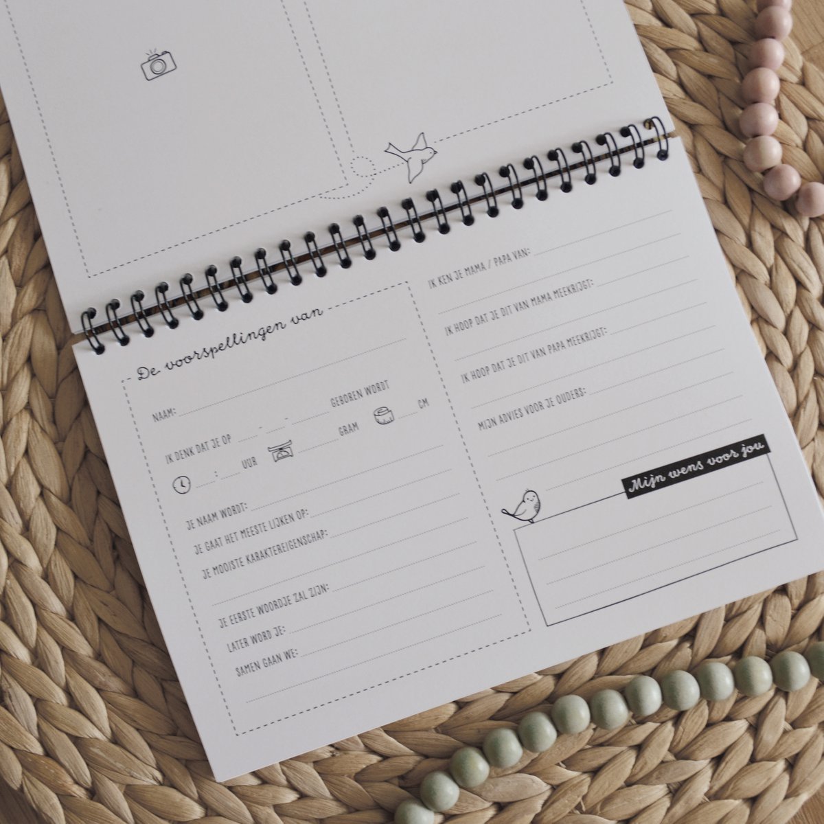 My baby shower fill-in book A5 | pink