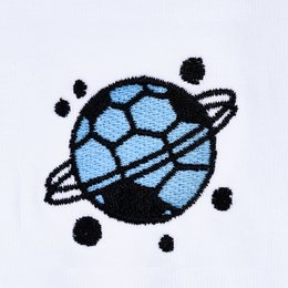 T-shirt made of cotton with football embroidery
