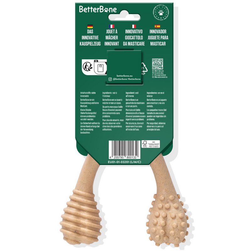 BetterBone Cubes 'Chewing Bones - Large Medium Classic (uden nylon, CO2 neutralt lavet i Europa)