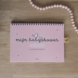 My baby shower udfyldningsbog A5 | lyserød