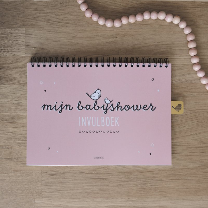My baby shower udfyldningsbog A5 | lyserød