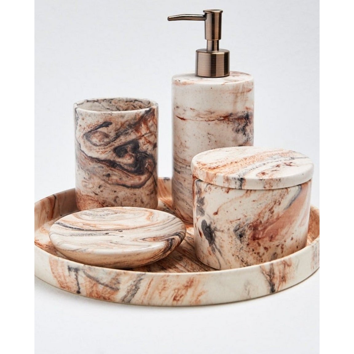 Marble Round Tray 28cm