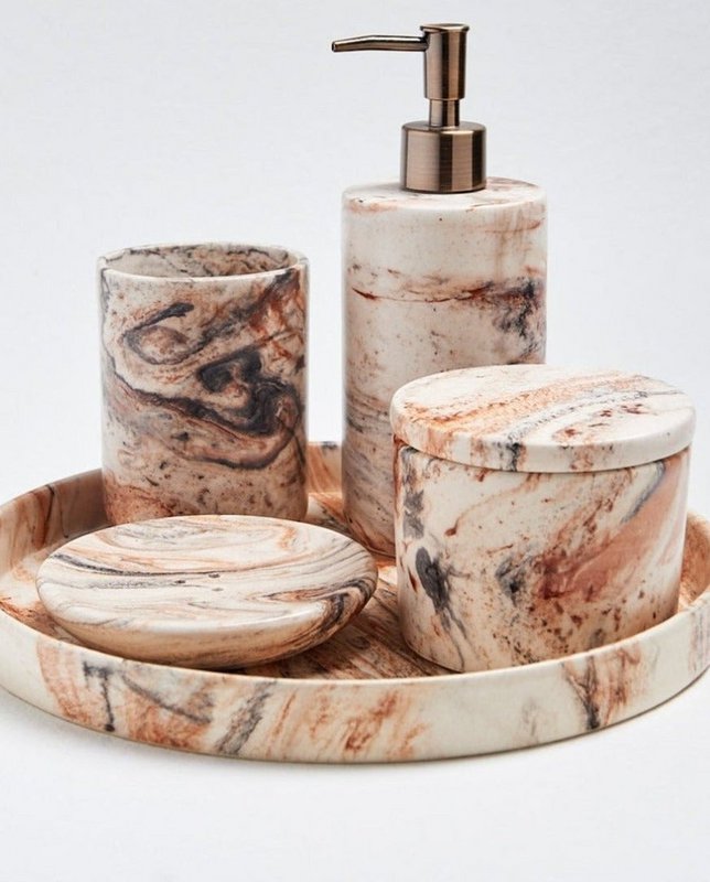 Marble Round Tray 28cm