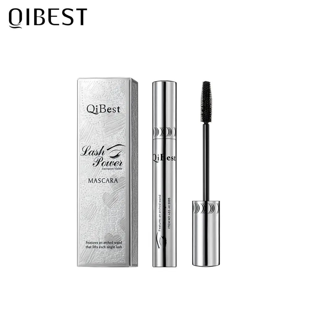 QIBEST Zwarte Mascara Wimpers Mascara 4D Zijdeachtige Wimpers Verlenging Wimpers Make-Up Waterproof Mascara Volume Oog Cosmetica