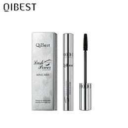 Máscara de pestañas QIBEST negra, máscara de pestañas 4D, pestañas sedosas, alargamiento de pestañas, maquillaje, máscara resistente al agua, cosméticos para ojos con volumen