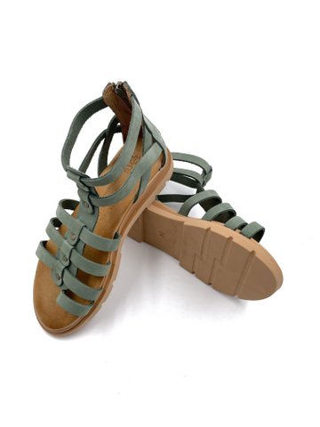 kaki platform sandalen Grieks, gladiator sandalen, zomerschoenen, zomersandalen, sandalen uit Griekenland, damessandalen, handgemaakte damessandalen
