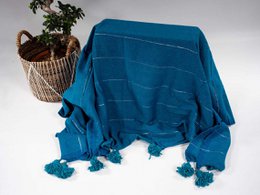 Handmade Berber Pompom Blanket - 100% Cotton