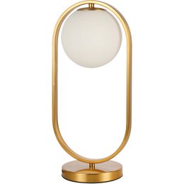 Lampada da tavolo Emma oro bianco