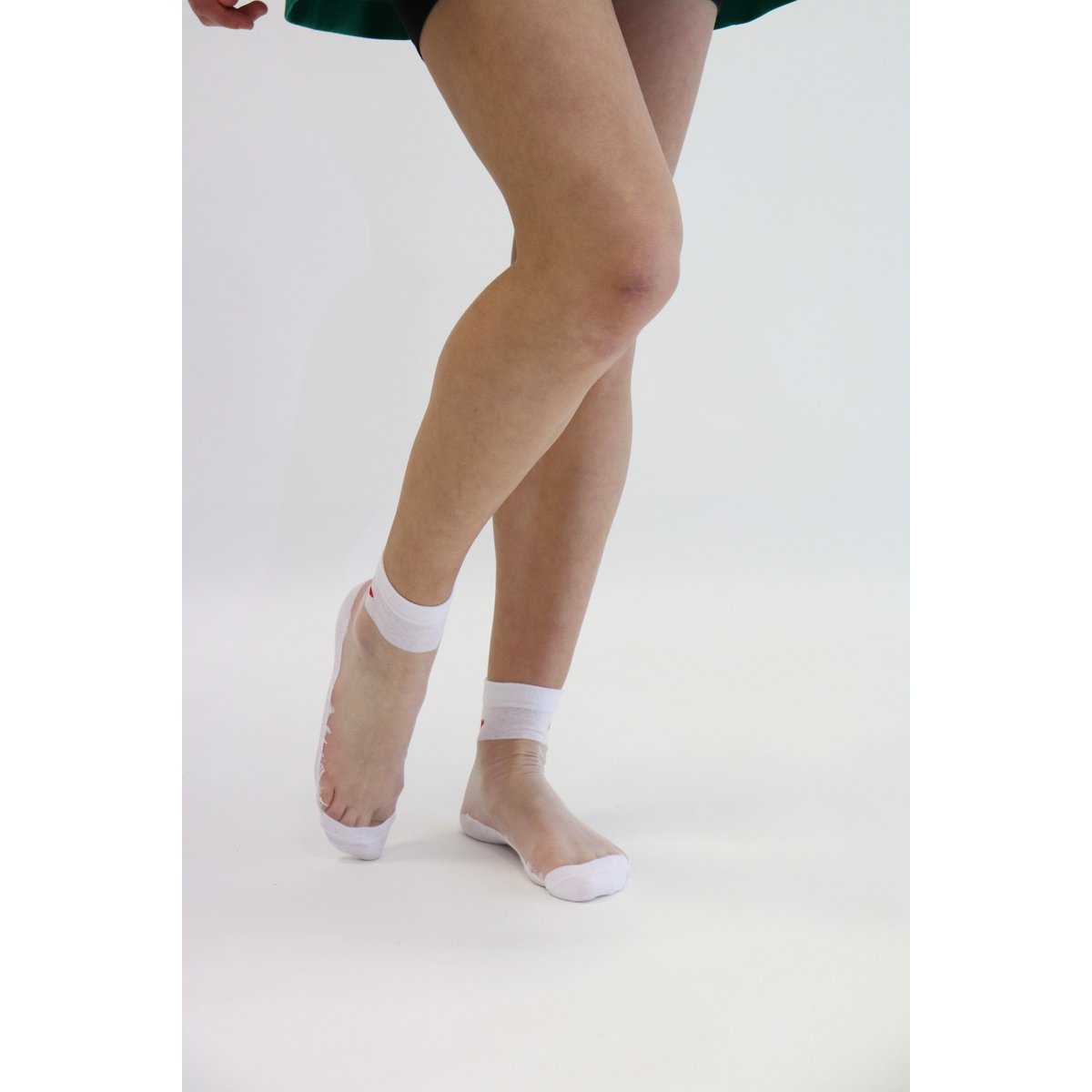 Calzini resistenti in voile - Be my Valentine - Bianco