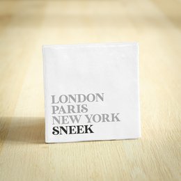 Tegeltje - Plaatsnaam / Londen, Paris, New York. | Wit & Zwart | 10x10cm