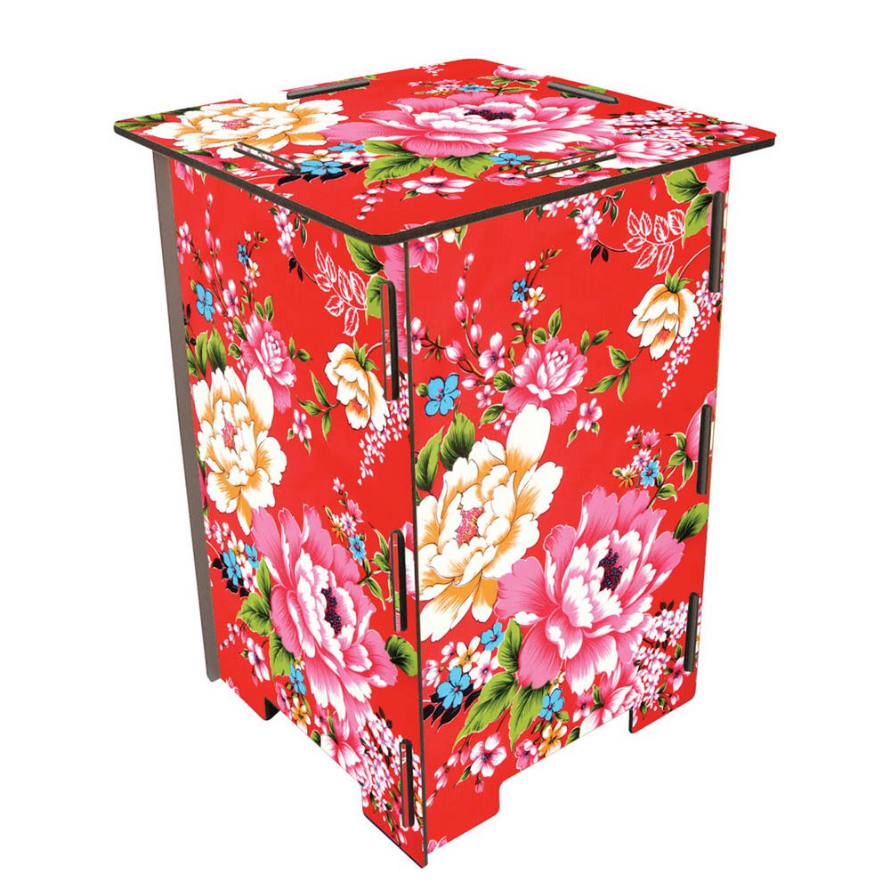 Photo stool colorful flower