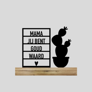 Kaart moederdag "Mama jij bent goud waard" 
